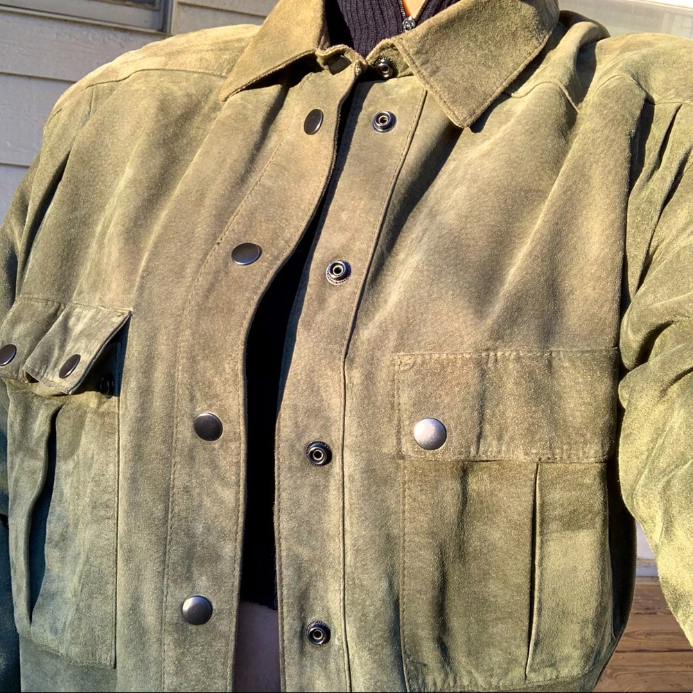 Allen jolly Lamb Leather jacket brown Allen Solly Vintage Leather